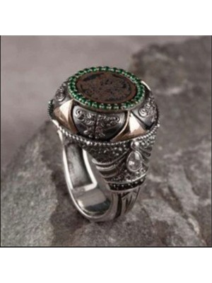 Vogutima Islam Usta Tasarımı Osmanlı Devleti Arması Erkek Yüzük