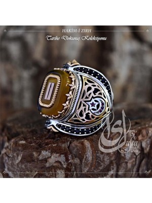 Vogutima Islam Usta Tasarımı Hakim'i Zırh Gümüş Erkek Yüzük