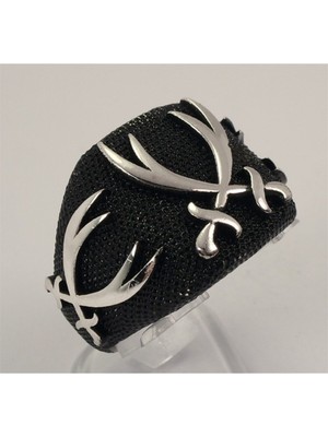 Vogutima Erkek Gümüş Çift Zülfikar Yüzük