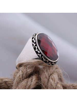 Vogutima Kırmızı Yakut Taşlı Kenarı Işlemeli Özel Seri Vog -  EY3119