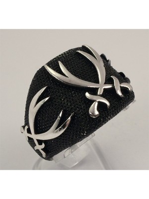 Vogutima Gümüş Erkek Yüzük Tuğralı Her Parmağa Uyar!!