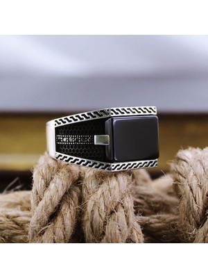 Vogutima Siyah Oniks Taşlı Simetrik Model Özel Seri Vog -  EY3086