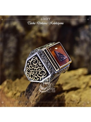 Vogutima Islam Usta Tasarımı Girift Gümüş Erkek Yüzük