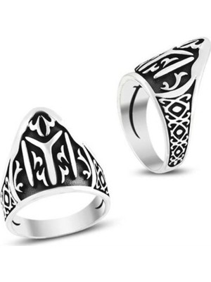 Vogutima Diriliş Kayı Iyı Gümüş Zihgir Erkek Yüzük