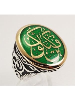 Vogutima Ol Der ve Hemen Olur Yazılı Gümüş Erkek Yüzük