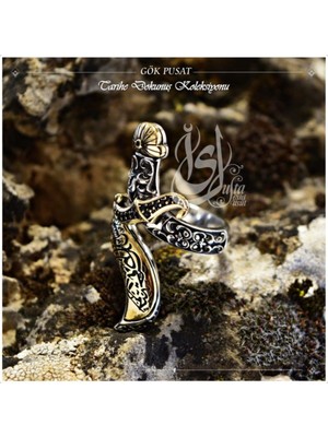 Vogutima Islam Usta Tasarımı Gökpusat Gümüş Erkek Yüzük