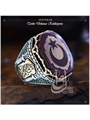 Vogutima Islam Usta Tasarımı Efsunkar Gümüş Erkek Yüzük