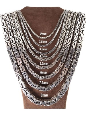 Vogutima - 7,5mm Kare Kral Model 925 Ayar Gümüş Erkek Kolye Zincir 249540197