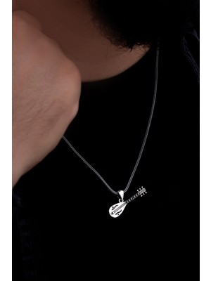Vogutima - Gümüş Bağlama Saz Erkek Erkek Kolye