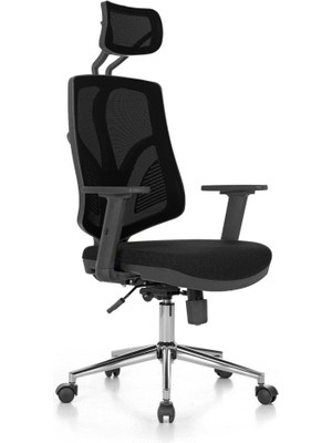 OfisRise Oskar Çalışma Koltuğu Krom Yıldız Ayak Multi Tilt Mekanizma