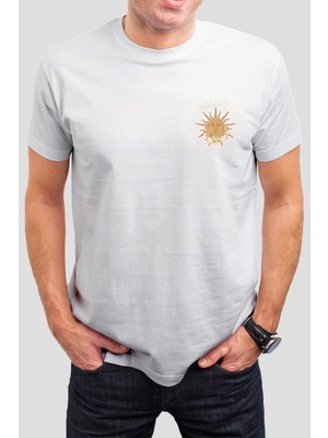T-35 Güneş Baskılı Beyaz Unisex T-Shirt C308