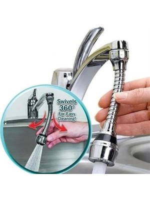 Epilons Turbo Flex 2 Aşamalı Plastik Esnek Musluk Başlığı Pratik Tak Kullan