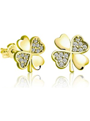 Serra Jewels Gümüş Yonca Kadın Küpe