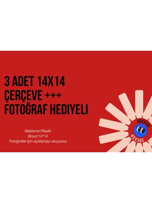 3Dekor 14X14CM  Kare Fotoğraf Çerçevesi | Fotoğraflı Çerçeve