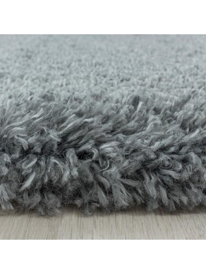 Carpettex Halı Yumuşak Süpersoft Yüksek Tüylü 30 mm Hav Yüksekliğinde Düz Açık Gri Renkli Shaggy Halı