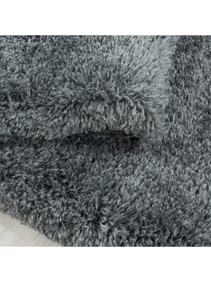 Carpettex Halı Yumuşak Süpersoft Yüksek Tüylü 30 mm Hav Yüksekliğinde Düz Açık Gri Renkli Shaggy Halı