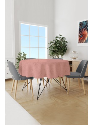 Moud's Hope Fell 4 Desenli Yuvarlak Süet Dertsiz Masa Örtüsü