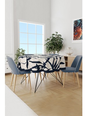 Moud's Omegu 1 Desenli Yuvarlak Süet Dertsiz Masa Örtüsü