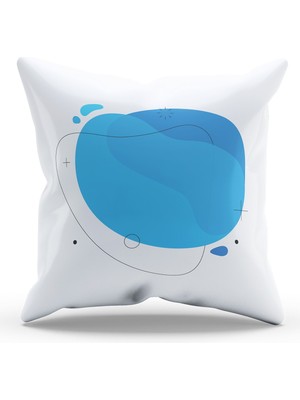 Moud's Çift Tarafı Baskılı Geo Design - 3 Desenli Süet Kırlent Kılıfı