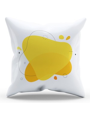 Moud's Çift Tarafı Baskılı Geo Design - 1 Desenli Süet Kırlent Kılıfı