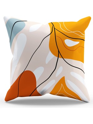 Moud's Çift Tarafı Baskılı Art 12 Desenli Süet Kırlent Kılıfı - PL912