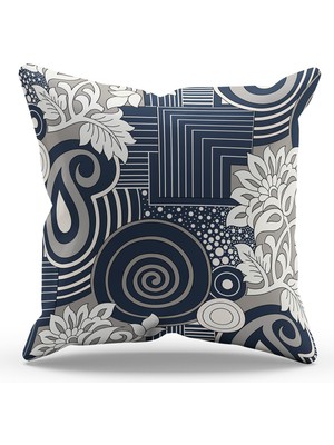 Moud's Çift Tarafı Baskılı Mix-4 Desenli Süet Kırlent Kılıfı