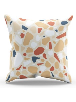 Moud's Çift Tarafı Baskılı West Stone Desenli Süet Kırlent Kılıfı