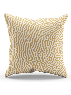 Moud's Çift Tarafı Baskılı Alley-3 Desenli Süet Kırlent Kılıfı