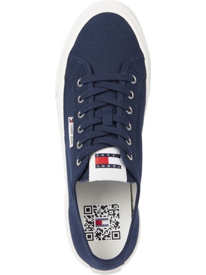 Tommy Hilfiger Lacivert Erkek Sneaker Tjm Lace Up Canvas Color