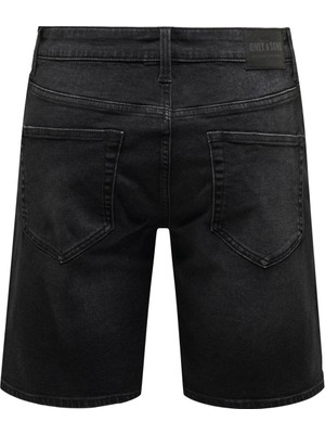 Only & Sons Normal Siyah Erkek Denim Şort Onsweft Wb 8008 Pım Dnm Shorts Vd