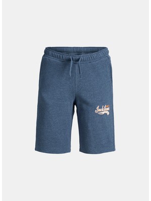 Jack & Jones Bağlamalı Bel Normal Lacivert Erkek Şort Jpstlogo Sweat Shorts 2 Col Sn Gms