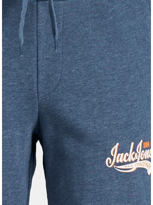 Jack & Jones Bağlamalı Bel Normal Lacivert Erkek Şort Jpstlogo Sweat Shorts 2 Col Sn Gms