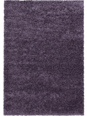 Carpettex Yumuşak Yüksek Havlı 30 mm Shaggy Salon Halısı Düz Mor Lila Renkli