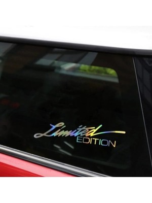 Limited Edition Hologram Renk Araba Sticker Kelebek Cam 2 Adet