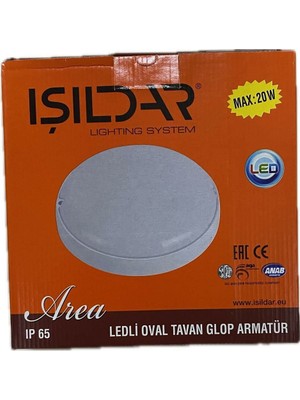 Işıldar Tavan Armatürü Area 20W Ledli Büyük Beyaz 4435