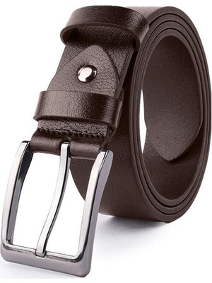 Bosskan Hakiki Deri Kot Kumaş Kanvas Pantolona Uyumlu Kemer