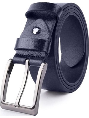 Bosskan Hakiki Deri Kot Kumaş Kanvas Pantolona Uyumlu Kemer