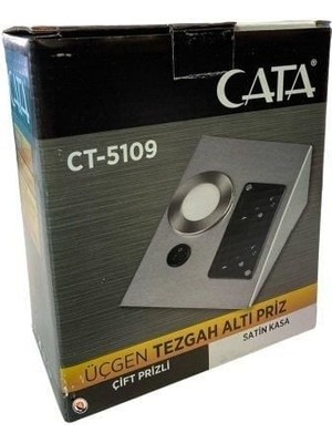 Cata CT-5109 2 Watt Çift Prizli Saten Kasa Tezgah Aydınlatma Beyaz