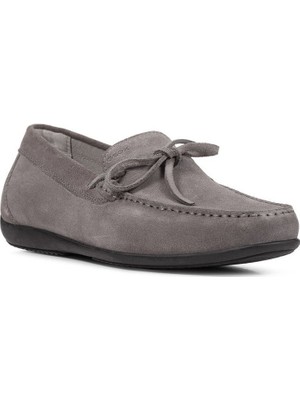 Geox Erkek Gri U Ascanio Süet Deri Casual Loafer U350WA00022C9371