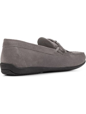 Geox Erkek Gri U Ascanio Süet Deri Casual Loafer U350WA00022C9371