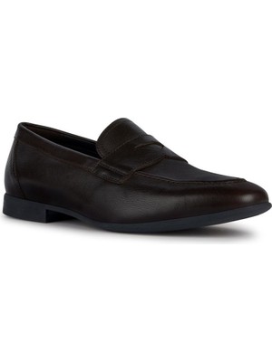 Geox Erkek Kahverengi Sapienza Deri Loafer U35CCA00046C6006