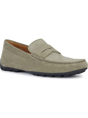 Geox Erkek Yeşil Kosmopolis + Grip Süet Deri Casual Loafer U35CFB00020C3016