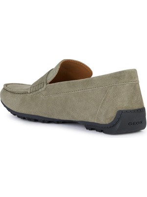 Geox Erkek Yeşil Kosmopolis + Grip Süet Deri Casual Loafer U35CFB00020C3016