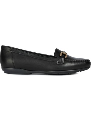 Geox Kadın Siyah Annytah Moc Deri Casual Loafer D84BMA00043C9997