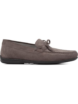 Geox Erkek Gri U Ascanio Süet Deri Casual Loafer U350WA00022C1018