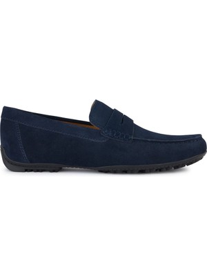 Geox Erkek Lacivert Kosmopolis + Grip Süet Deri Casual Loafer