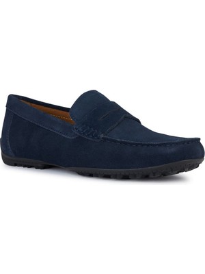 Geox Erkek Lacivert Kosmopolis + Grip Süet Deri Casual Loafer