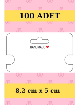 Emtory Home Handmade 100 Adet Paketleme Kartı