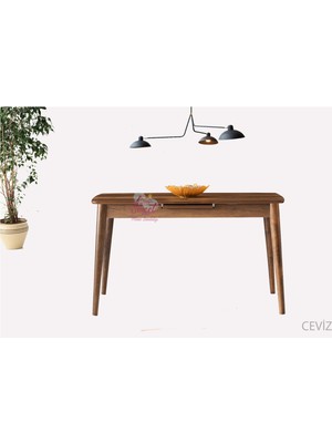 Sweet Home Masa Sandalye Ortadan Açılabilir Mdf  Yemek Masası, Mutfak Masası ( 80X130 cm )