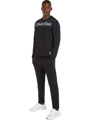 Calvin Klein Siyah Erkek Bisiklet Yaka Standart Fit Sweatshirt 00GMS4W338BAE-PW - Pullover